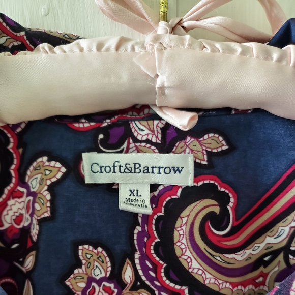 Croft&Barrow floral print long sleeve shirt - Picture 5 of 10